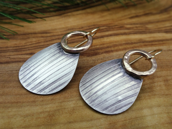 EG-17 14K GF and Sterling Silver Drop Earrings