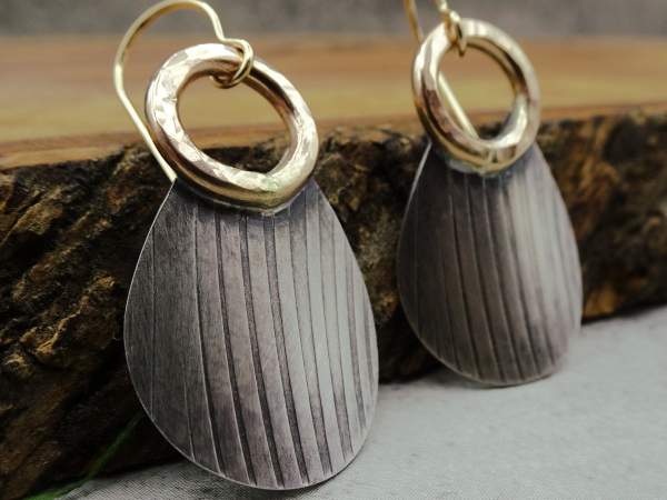 EG-17 14K GF and Sterling Silver Drop Earrings