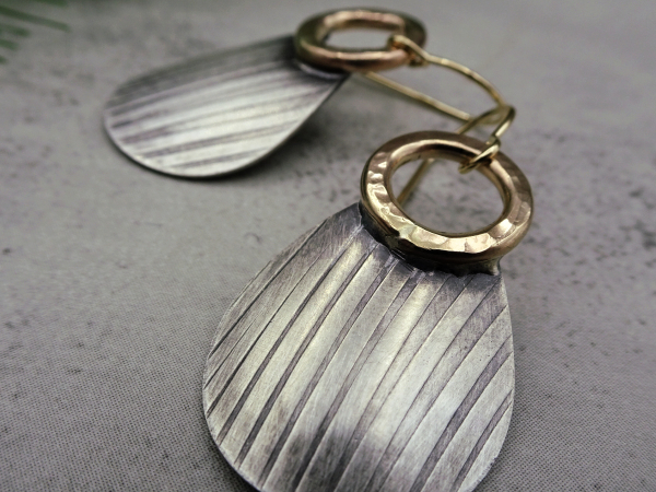 EG-17 14K GF and Sterling Silver Drop Earrings