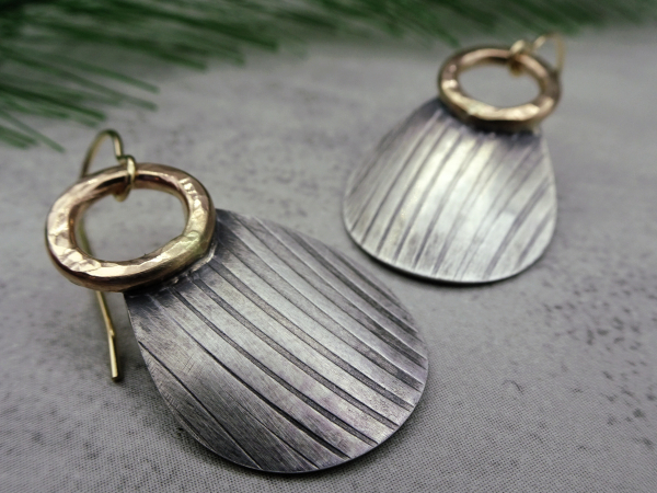 EG-17 14K GF and Sterling Silver Drop Earrings