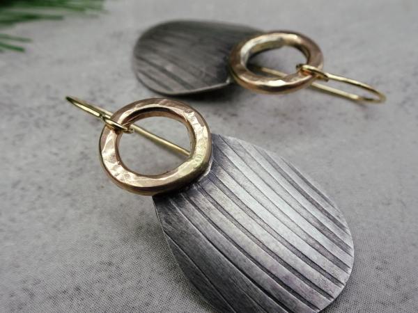 EG-17 14K GF and Sterling Silver Drop Earrings