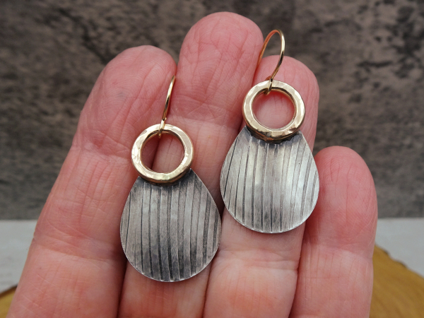 EG-17 14K GF and Sterling Silver Drop Earrings