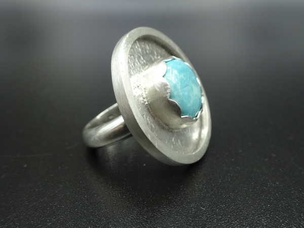 RS-1 Misty Blue Turquoise and Sterling Silver Ring