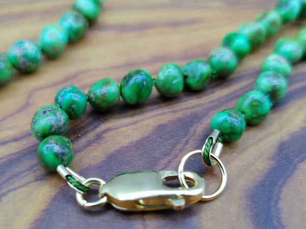 NG-5 Sonoran Lime Turquoise and Gold Fill Necklace and Earrings Set NG-5 Sonoran Lime Turquoise and Gold Fill Necklace and Earrings Set