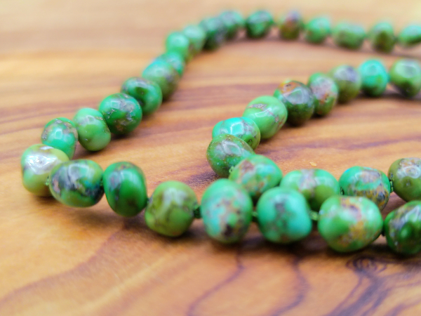 NG-5 Sonoran Lime Turquoise and Gold Fill Necklace and Earrings Set NG-5 Sonoran Lime Turquoise and Gold Fill Necklace and Earrings Set