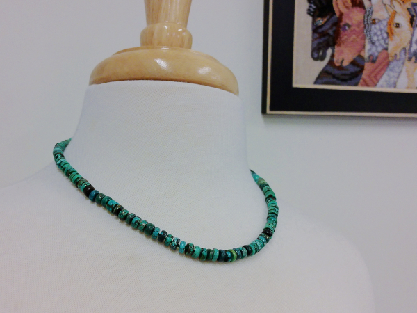 NS-146 Hand Knotted Hubei Turquoise Necklace