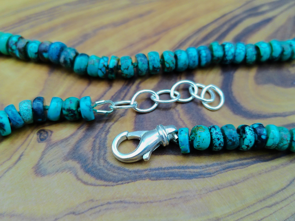 NS-146 Hand Knotted Hubei Turquoise Necklace