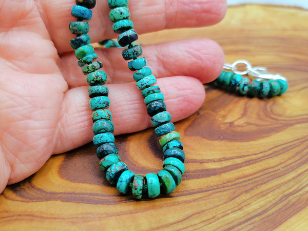 NS-146 Hand Knotted Hubei Turquoise Necklace