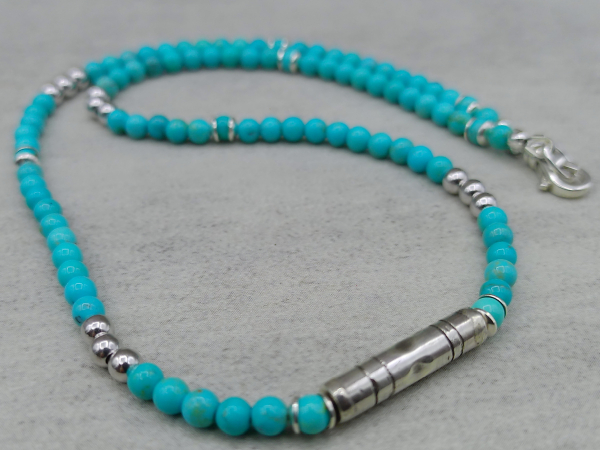 NS-149 Kingman Turquoise and Sterling Silver Necklace and Earrings NS-149 Kingman Turquoise and Sterling Silver Necklace and Earrings