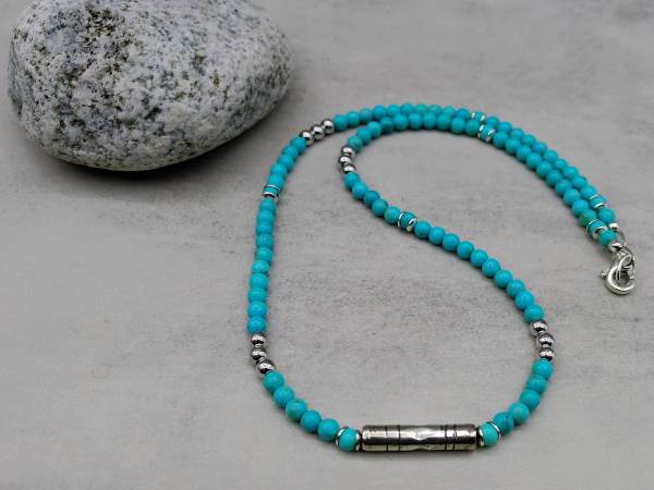 NS-149 Kingman Turquoise and Sterling Silver Necklace and Earrings NS-149 Kingman Turquoise and Sterling Silver Necklace and Earrings
