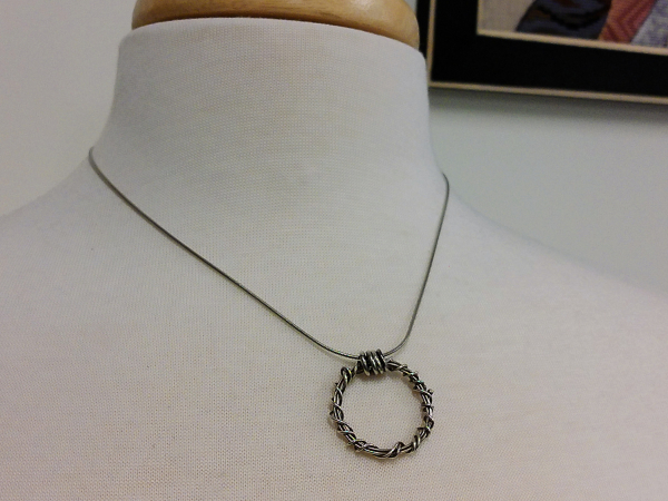 NS-150 Sterling Silver Wire Wrapped Pendant