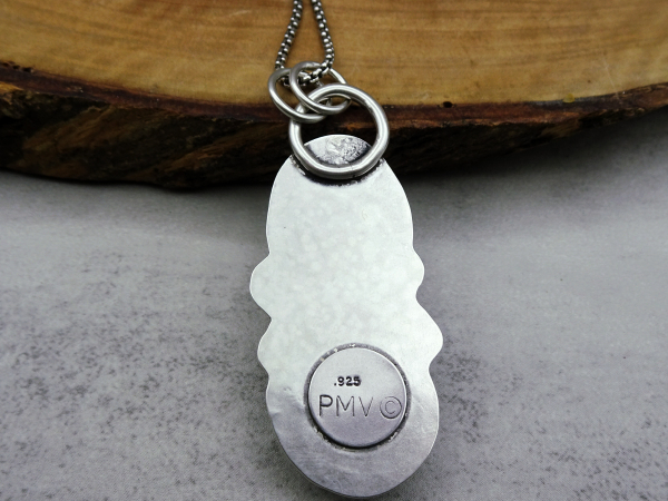 NS-113 Rose Quartz and Sterling Silver Double Gemstone Pendant