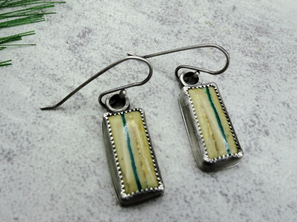 ES-169 Royston "Ribbon" Turquoise and Sterling Silver Earrings