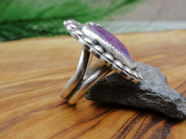 RS-6 Faceted Sapphire and Sterling Silver Ring