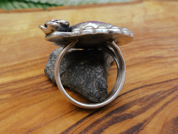 RS-6 Faceted Sapphire and Sterling Silver Ring