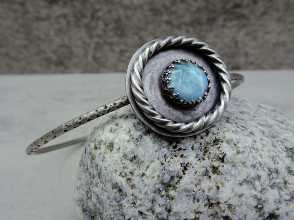 BS-37 Larimar Sterling Silver Bangle