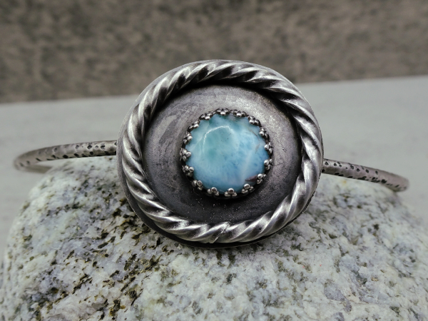 BS-37 Larimar Sterling Silver Bangle