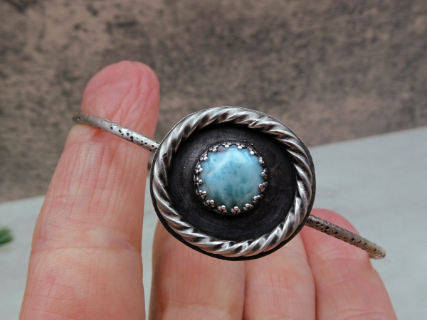 BS-37 Larimar Sterling Silver Bangle