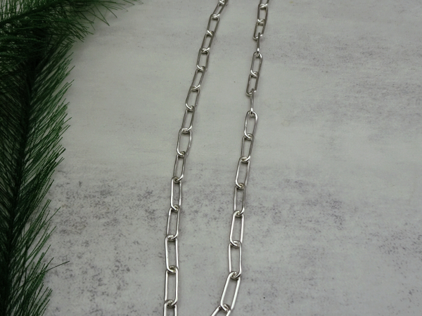 NS-124 Sterling Silver Paper Clip Chain Necklace