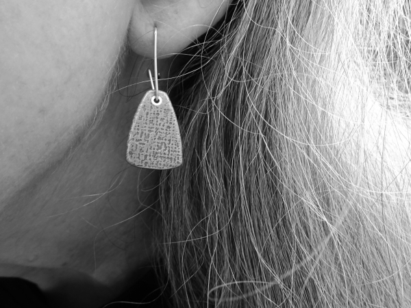 EC-5 Textured Copper Shield Earrings