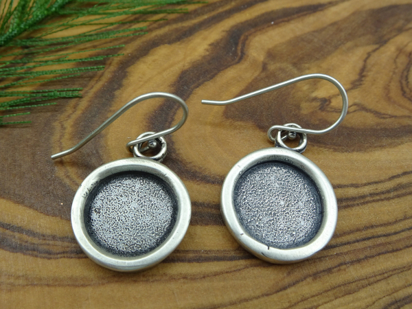 ES-131 Sterling Silver Textured Circles Earrings