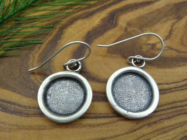 ES-131 Sterling Silver Textured Circles Earrings