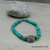 BS-61 Hubei Turquoise and Sterling Silver Bracelet