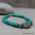 BS-61 Hubei Turquoise and Sterling Silver Bracelet