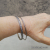 BS-62 Set of 2 Textured Sterling Silver Bangles