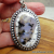 NS-118 Dendritic Opal and Sterling Silver Necklace