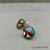 ES-197 Turquoise and Sterling Silver Inlay Post Earrings