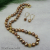 EG-19 Golden Faceted Freshwater Pearls and Gold Fill Drop Earrings