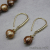 EG-19 Golden Faceted Freshwater Pearls and Gold Fill Drop Earrings