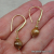 EG-19 Golden Faceted Freshwater Pearls and Gold Fill Drop Earrings