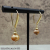 EG-19 Golden Faceted Freshwater Pearls and Gold Fill Drop Earrings