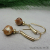 EG-19 Golden Faceted Freshwater Pearls and Gold Fill Drop Earrings