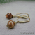 EG-19 Golden Faceted Freshwater Pearls and Gold Fill Drop Earrings