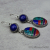 ES-192 Inlay Gemstones with Lapis Lazuli and Sterling Silver Earrings ES-192 Inlay Gemstones with Lapis Lazuli and Sterling Silver Earrings