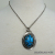NS-140 Ithaca Peak - Large Oval Turquoise and Sterling Silver Pendant