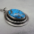 NS-140 Ithaca Peak - Large Oval Turquoise and Sterling Silver Pendant NS-140 Ithaca Peak - Large Oval Turquoise and Sterling Silver Pendant