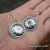 ES-174 Layered Concho Drop Earrings