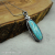 NS-114 Natural Royston Turquoise and Sterling Silver Necklace
