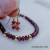 NG-6 Garnet and Gold Necklace and Earrings Set