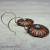 EC-3 Puffed Copper Flower Earrings with Amazonite