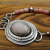 BS-55 Rhodochrosite and Rose Quartz Sterling Silver Adjustable Bracelet