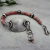 BS-55 Rhodochrosite and Rose Quartz Sterling Silver Adjustable Bracelet