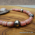 BS-55 Rhodochrosite and Rose Quartz Sterling Silver Adjustable Bracelet