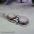NS-113 Rose Quartz and Sterling Silver Double Gemstone Pendant