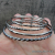 BS-47 Set of 4 Textured Sterling Silver Bangles