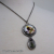 NS-135 - Art Glass, Peridot, and Rhodolite Garnet Sterling Silver Pendant